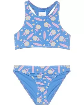 Купальник Roxy Kids Lorem Crop Top Swimsuit Set, цвет Ultramarine Lorem
