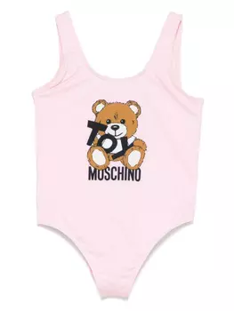 Купальник с принтом Teddy Bear Moschino Kids, розовый
