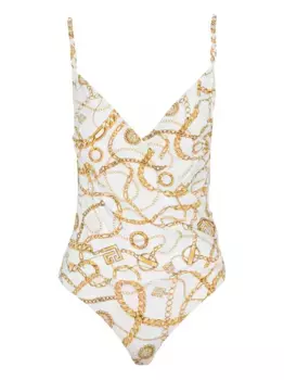 Купальник с узором Chanes BALMAIN, белый