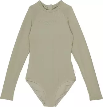 Купальник Seafolly Kids Summer Essentials Long Sleeve One-Piece, хаки