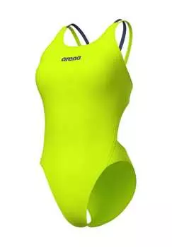 Купальник "solid swim tech multi back" быстросохнущий двойные бретели Arena, цвет 688 artic lime-fut
