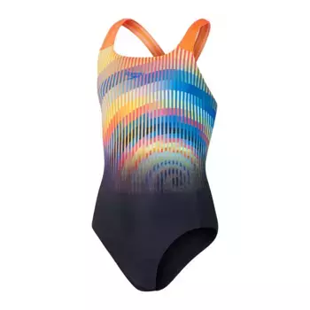 Купальник Speedo Girls' Digital Placement Powerback, оранжевый