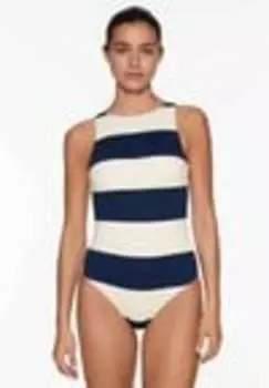 Купальник STRIPE HALTER Oysho, синий