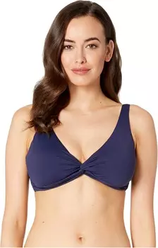 Купальник Tommy Bahama Pearl Underwire Over the Shoulder Twist Front Bra, цвет Mare Navy