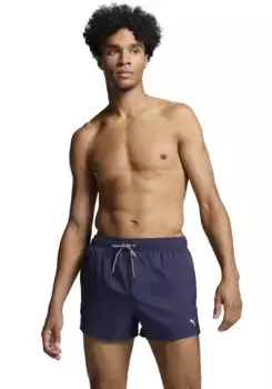 Купальные шорты PUMA с боковыми карманами и задним карманом на застежке-липучке, цвет морской волны