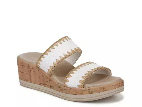 Курортные сандалии на платформе Lifestride, White Raffia