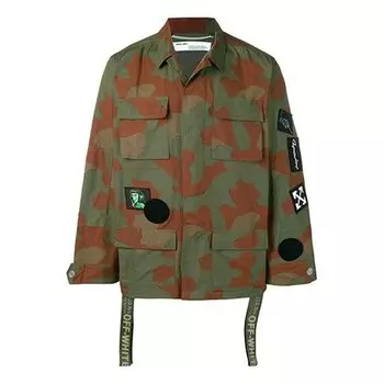 Куртка 2019 mens camouflage jacket Off-White, зеленый