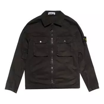 Куртка 2 pocket shirt jacket 'black' Stone Island, черный