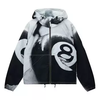 Куртка 8 ball beach shell jacket 'grayscale' Stussy, белый