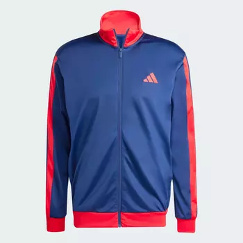 Куртка Adidas 3-Stripes Tricot Regular Fit Colorblock, синий/красный