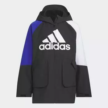 Куртка Adidas, черный/белый/синий