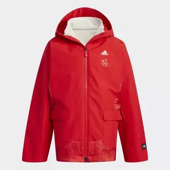 Куртка adidas Children's Reversible with Hood, красный/бежевый