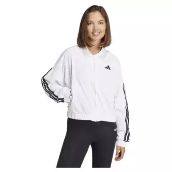 Куртка adidas Essentials 3 Stripes Lifestyle Woven bomber, белый