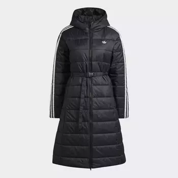 Куртка adidas Hooded Premium Long Slim-fit, черный/белый