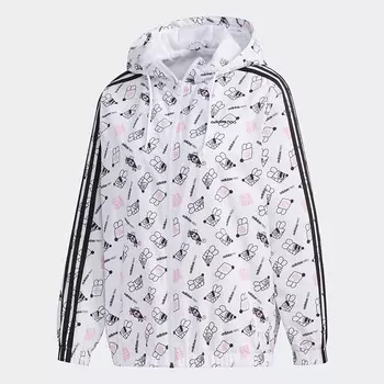Куртка Adidas Neo W ART WB Sports, белый/мультиколор
