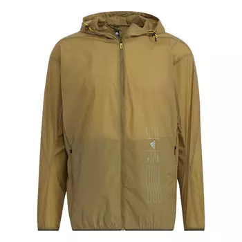 Куртка Adidas Th Lite Wvjk Solid Color Sports Hooded Dark Olive Green, Зеленый
