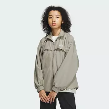 Куртка Adidas Warding loose fit woven jacket, цвет Silver Pebble