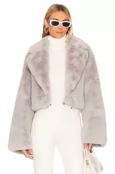 Куртка Adrienne Landau Faux Fox, серый