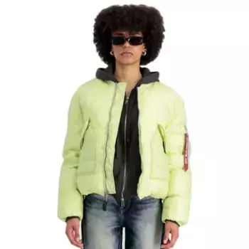 Куртка Alpha Industries Ma-1 Padded bomber, желтый/зеленый