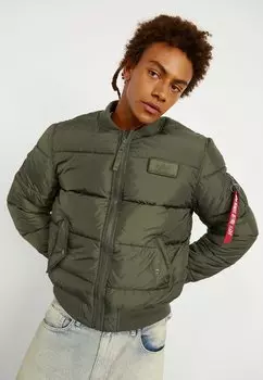 Куртка Alpha Industries MA-1 PUFFER BOMBER, темно-оливковый