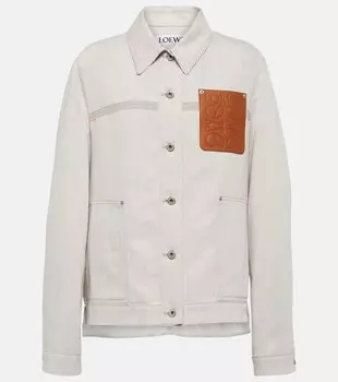 Куртка Anagram из хлопка и льна LOEWE, белый