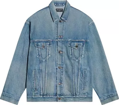 Куртка Balenciaga Large Fit Jacket 'Washed Light Blue', синий