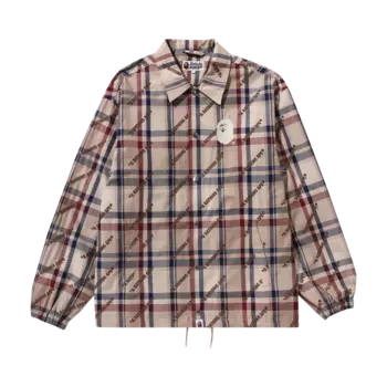 Куртка BAPE Logo Check Pattern Coach 'Beige', кремовый