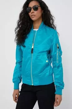 Куртка бомбер Alpha Industries, бирюзовый