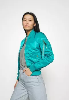 Куртка-бомбер Alpha Industries, голубая лагуна