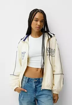 Куртка-бомбер Bershka, белый