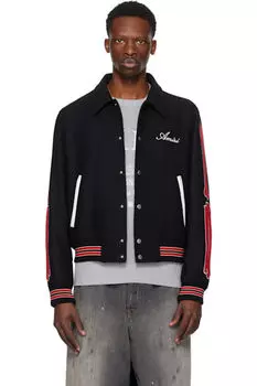 Куртка-бомбер Black & Red Bones AMIRI