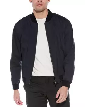 Куртка-бомбер BOSS Hugo Boss из льняной смеси, синий
