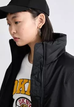 Куртка-бомбер COATED PUFFER DKNY, черный