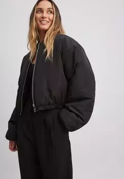 Куртка-бомбер Crop NA-KD, черный