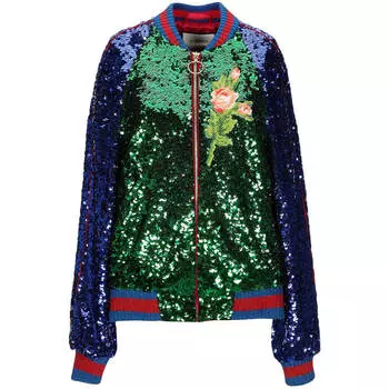 Куртка-бомбер Gucci, зеленый