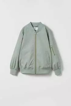 Куртка-бомбер из хлопка Zara, синий