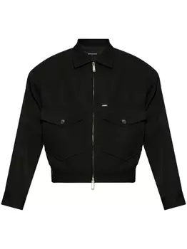Куртка-бомбер из шерсти DSQUARED2, черный