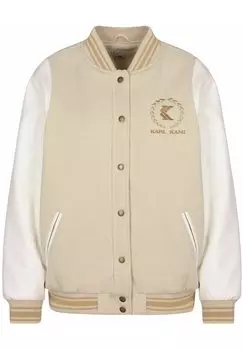 Куртка-бомбер Karl Kani RETRO EMBLEM BLOCK, цвет Light Cream White