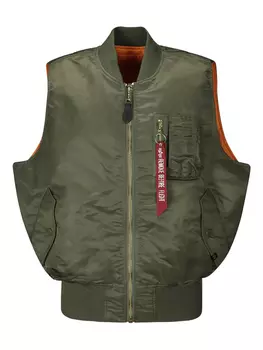 Куртка-бомбер MA-1 Heritage на молнии Alpha Industries, зеленый