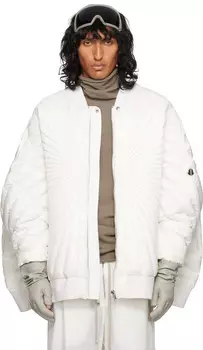 Куртка-бомбер Moncler + Off-White Radiance Peter Rick Owens, Milk
