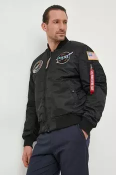 Куртка-бомбер НАСА MA-1 VF Alpha Industries, черный