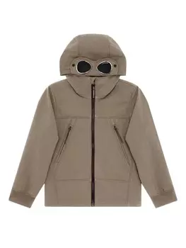 Куртка-бомбер с капюшоном C.P. Company Kids, коричневый