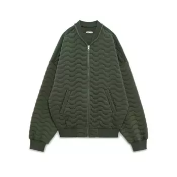Куртка-бомбер Zara Quilted, хаки