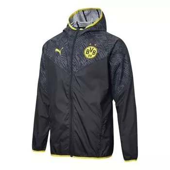 Куртка borussia dortmund warmup jacket 'black' Puma, черный