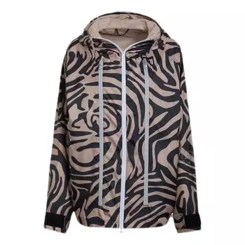 Куртка by stella mccartney printed windbreaker 'beige black' Adidas, бежевый