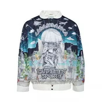 Куртка Casablanca Leather Crystal Bomber Jacket Le Temple Du Sport, разноцветный