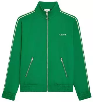 Куртка CELINE Tracksuit Jacket 'Green/Ecru', зеленый