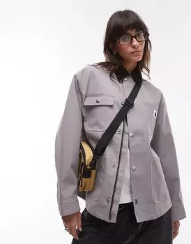 Куртка clapton серого цвета Carhartt WIP
