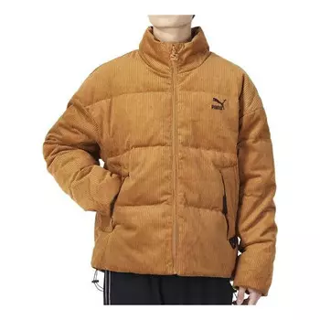 Куртка classics oversized short polyball puffer winter jacket 'brown' Puma, коричневый