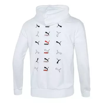 Куртка classics tech full zip hoodie 'white' Puma, белый